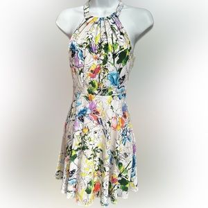 Express Woman’s Watercolor Floral Halter Dress Size 0
